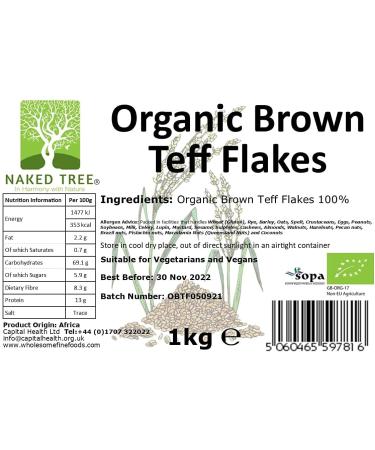 Naked Tree Organic Teff Flakes 1kg - Buy Online on SooperMarket.com