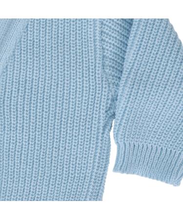 Premature Baby Cardigan | Winter Knitted Ribbed Cardigan for Boys & Girls | 5-8 lb Blue - Buy Online on SooperMarket.com