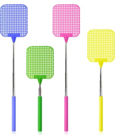 Com-Four 2x Telescopic Flap Clap - Insect Protection & Pest Control Fly Catcher | Adjustable 24-56 cm | 2-Piece Mix - Buy Online on SooperMarket.com