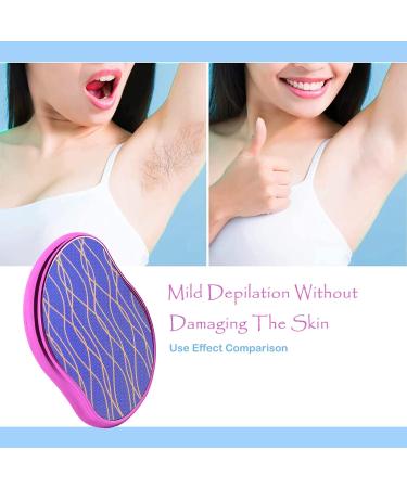 Crystal Hair Eraser Painless Hair Removal Tool Magic Nano Crystal Hair Eraser Painless Hair Remover for Men & Women Physical Epilator Apply to Any Part of Body Fast & Easy Hair Removal (Rose) - Buy Online on SooperMarket.com