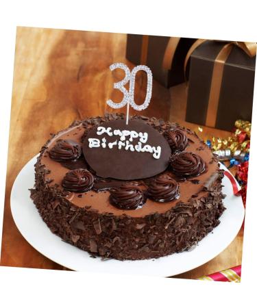 CORHAD Glitter 30th Birthday Cake Toppers Crystal 30th Anniversary Cake Toppers Bling Number Wedding Decoration Cake Decor Diamond Decor Cupcake Toppers Paper Cup Rhinestones - Buy Online on SooperMarket.com