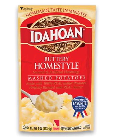 Idahoan Flavored Mashed Potatoes - Gluten-Free 100% Real Idaho Potatoes - Variety Pack of 12 Pouches (4 Servings Each) - Buy Online on SooperMarket.com