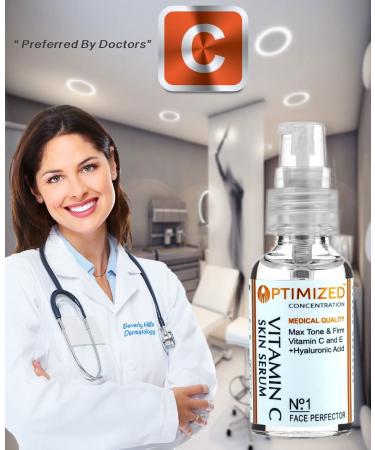 Anti-Aging Vitamin C Serum | Medical Grade with Vitamin E & Hyaluronic Acid | Fades Age Spots & Evens Skin Tone - Buy Online on SooperMarket.com