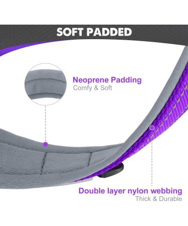 Joytale Softly Padded Neoprene Dog Collar for Large Dogs - Reflective Nylon Purple - 1 Pack - Buy Online on SooperMarket.com