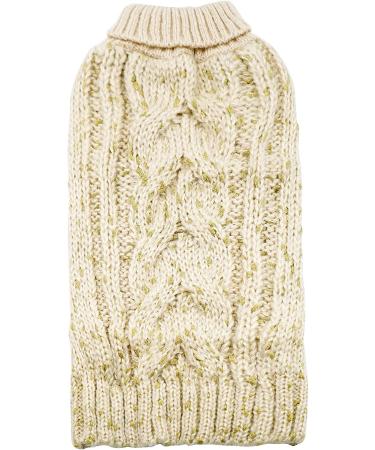 KYEESE Turtleneck Dog Sweater XX-Large Beige - Golden Yarn Knitwear for Warmth in Fall & Winter - Buy Online on SooperMarket.com