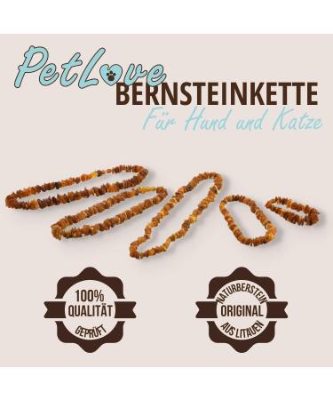 PetLove 100% Baltic Amber Necklace for Dogs & Cats - 55cm Dog Collar | Natural Healing Benefits - Buy Online on SooperMarket.com