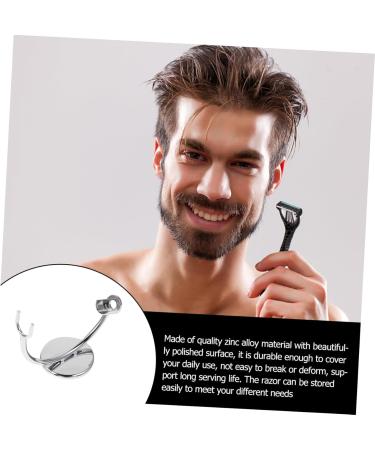 Angoily 2 pcs Stainless Steel Razor Holder - Decorative Bathroom Gift | Durable Zinc Shaving Stand - Buy Online on SooperMarket.com