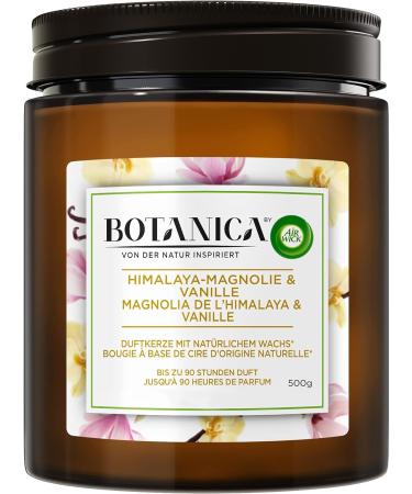 Botanica by Air Wick XL Candle - 90 Hours of Himalaya Magnolia & Vanilla Fragrance - Sustainably Made 500g in Glass - 1 Pack - Buy Online on SooperMarket.com