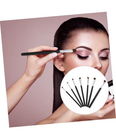 MUSISALY 7pcs Eye Makeup Brushes Halloween Hair Bows for Women Portable Eyeliner Brush Makeup Bag Black Wood - Buy Online on SooperMarket.com