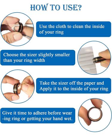 Invisible Transparent Ring Size Adjuster Set - 57pcs for Loose Rings - Ring Reducer Spacer for Women and Men - Buy Online on SooperMarket.com