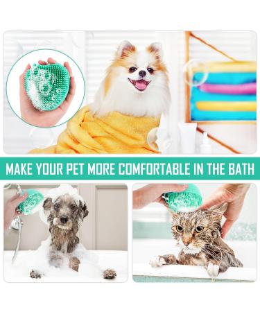 Best Dog Bathing Brushes | Soft Massage Shower Brush with Soap Dispenser for Dogs & Cats - Buy Online on SooperMarket.com