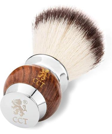 Cambridge Cut Throat Luxury Men's Shaving Brush - Premium Synthetic Silvertip Badger Bristles for Soap, Foam, or Cream - Vegan Friendly Male Grooming Gift - Buy Online on SooperMarket.com