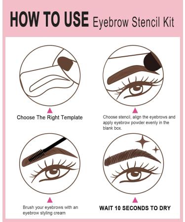 Black Eyebrow Stamp Stencil Kit Black for Black Women Perfect Water Resistant Eyebrow Powder Stamp - Buy Online on SooperMarket.com