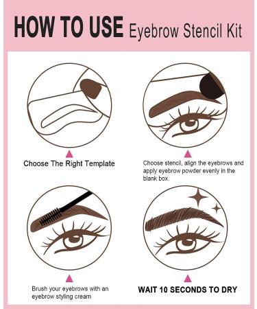 YFULFILL Dark Brown Eyebrow Stencil Kit - Waterproof Stamp with Sponge Applicator - Buy Online on SooperMarket.com