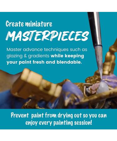 WetNDri Stay Wet Palette Kit for Acrylic Miniature Painting - 50pc Pallet Paper, 2 Sponge, Warhammer 40K Model Paint Brush Holder - Paint Mixing Storage Container with Lid - Buy Online on SooperMarket.com