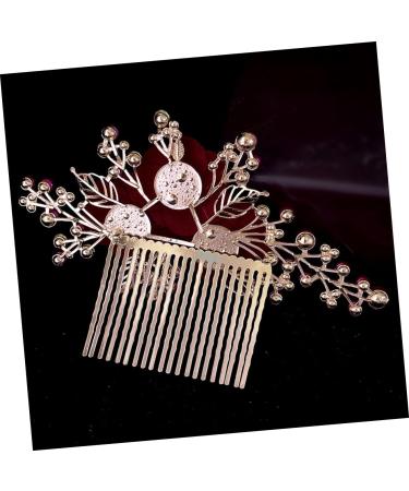PLAFOPE Rose Hair Comb Hair Jewelry Comb Female Insert Comb Bridesmaid Hair Comb Rose Head Decor Hair Comb Clip Wedding Hair Comb Wedding Ceremony Decorations Hair Accessories Red Cloth - Buy Online on SooperMarket.com