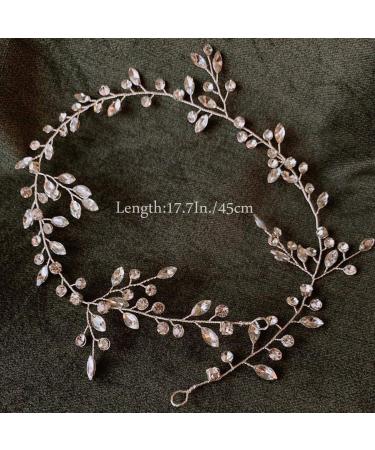 EARENT Bride Wedding Crystal Hair Vine - Bridal Rhinestone Headband for Women and Girls (Silver) - Buy Online on SooperMarket.com