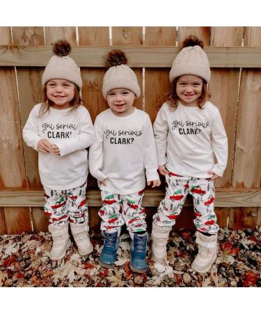 IFFEI Christmas Pyjamas Matching Family Pajamas Set - Letter Print Tops and Plaid Pants for Women Men Kids Baby Pet - White/Letter - Buy Online on SooperMarket.com