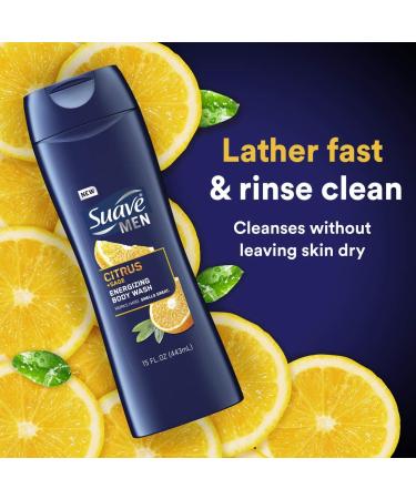 Buy Suave Men Body Wash Citrus & Sage - Energizing Clean Scent 15 oz - Buy Online on SooperMarket.com