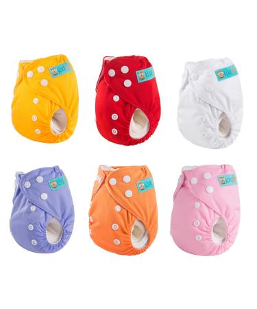 ALVABABY Pocket Newborn Cloth Diapers for Less Than 12pounds 6pcs + 12 Inserts 6SVB05 Snaps 6svb05 6 Count (Pack of 1) - Buy Online on SooperMarket.com