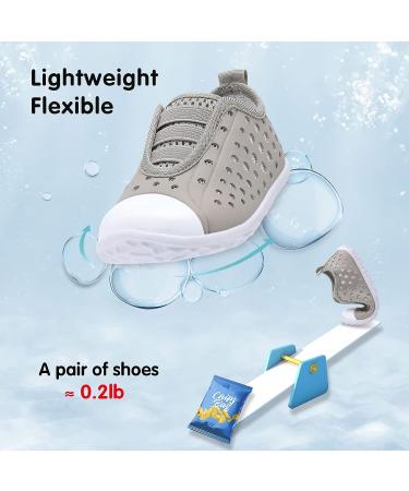 Fires Kids Water Shoes - Quick Dry Barefoot Water Socks for Beach Swim - Lightweight Toddler Sandals - 6 Toddler Lightgray - Buy Online on SooperMarket.com
