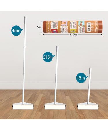 Frescares 45 Inch Extra Sticky Lint Roller - Large Surface Pet Hair Remover for Carpets & Couches | Includes 4 Refills | Best for Floor & Furniture Cleaning - Buy Online on SooperMarket.com