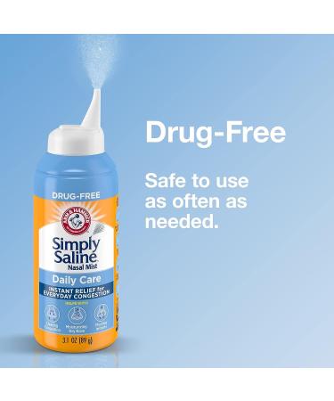 Simply Saline Nasal Mist 3 oz - Pack of 4 | Sinus Relief Spray - Buy Online on SooperMarket.com