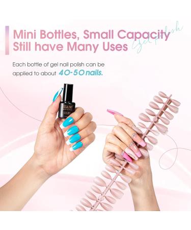 ROSALIND 30PCS Gel Nail Polish Set - Long Lasting DIY Manicure with Base & Top Coat Multicolored Glitter & Matte Options - Perfect Gift for Nail Art Enthusiasts - Buy Online on SooperMarket.com