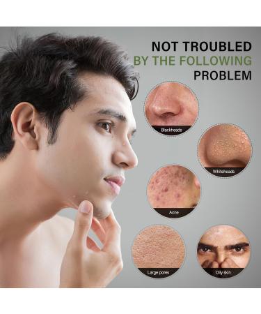 Men's Face Scrub Bamboo Charcoal Salicylic Acid Face Exfoliant Facial Peeling Improves Blackheads Acne Clogged Pores Cleansing Oil Control Pre-shave Care for Men with Facial Cleansing Brush - Buy Online on SooperMarket.com