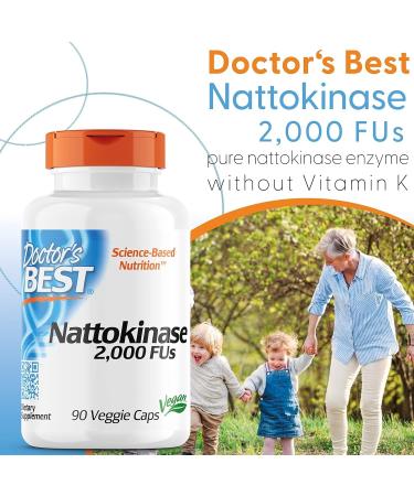 DoctorBest Nattokinase 2 000 FU 90 Vegan Capsules Laboratory Tested Gluten-Free Vegetarian 90 count (Pack of 1) - Buy Online on SooperMarket.com