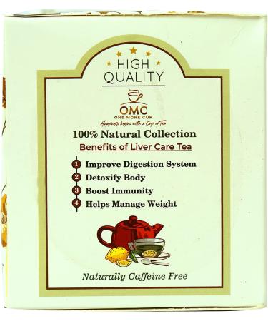 One More Cup Natural Liver Care Tea With lemon flavor Liver Care Tea help to improve digestion (20 Tea Bags) - Buy Online on SooperMarket.com