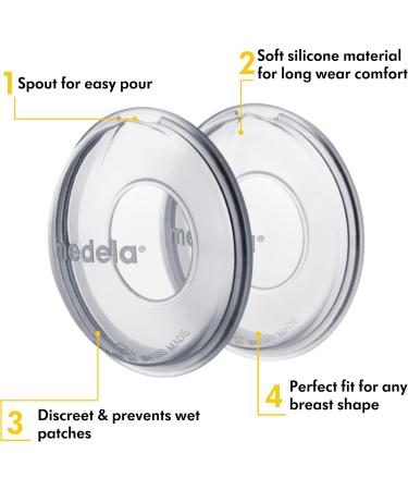 Medela Soft Silicone Milk Collection Shells - BPA-Free, 2 Pack - Buy Online on SooperMarket.com