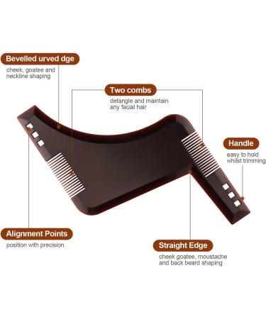 Singwow 2-in-1 Beard Shaping Tool & Shaving Bib Set - Grooming Template + Apron | Ultimate Gift for Men's Beard Trimming Kit - Buy Online on SooperMarket.com