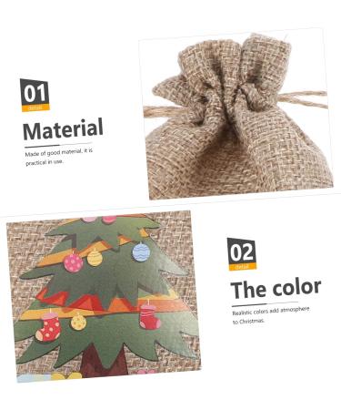 ORFOFE 1 Set Christmas Bags Holiday Bags Christmas Candy Bag Burlap Bag Pouch Snack Bag - Buy Online on SooperMarket.com