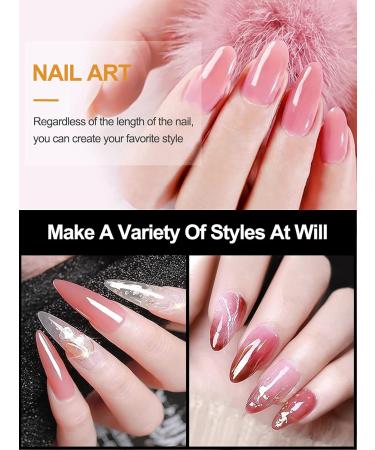 Kalolary Dual Nail Forms Set | 120PC Stiletto Nail Tips + 10 Blue Nail Clips Nail File & UV Gel Brush for Professional Nail Art Extension - Buy Online on SooperMarket.com