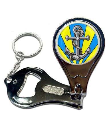 BadgeBeast.co.uk Anchor - Key Ring Bottle Opener and Nail Clipper
