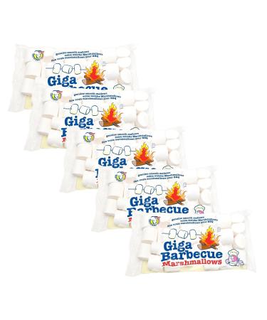 Mr. Mallo Giga Barbecue Marshmallows (5x 750g) |XXL marshmallows |Foam sugarMouse bacon |A total of 3750g soft candy for barbecue campfire or for grilling (5x 750 g) 750.00 g (5 Pack)