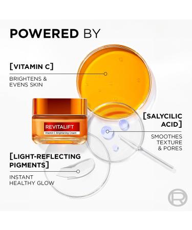 L'Or al Paris Revitalift Vitamin C Brightening Cream for Face With Vitamin C and Salicylic Acid Brightens Skin Tightens Pores and Reduces Appearance of Lines 50ml - Buy Online on SooperMarket.com