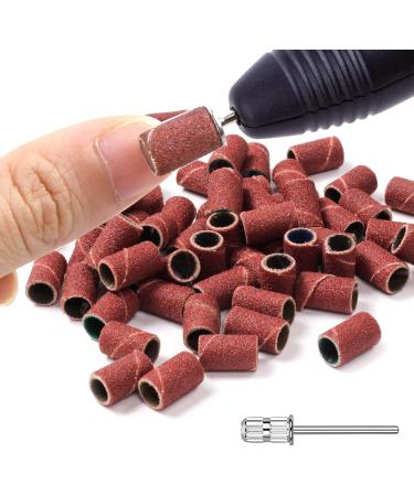 100-Piece Nail Sanding Bands & 2-Pack 180 Grit Nail Drill Bits Set Electric Nail Drill Accessories for Manicure & Pedicure - Buy Online on SooperMarket.com