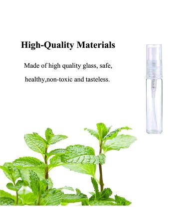 105PCS Mini Spray Bottles - 5ML Clear Glass Perfume Containers for Fragrance, Cosmetics, Essential Oils - Refillable, Fine Mist Atomizer for Travel - Empty Sample Spray Bottles for Cleaning - Buy Online on SooperMarket.com