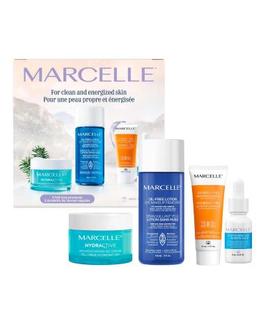 Marcelle Hydractive Holiday Gift Set Hydrating & Energizing Skin Care Routine for All Skin Types Hypoallergenic Fragrance-Free Paraben-Free Cruelty-Free