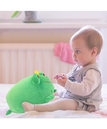 JUNERAIN Super Soft Frog Plush Stuffed Animal 35cm Emerald Green - Adorable Frog Squishy Hugging Pillow Toy for Kids - Cuddly Frog Decoration - Buy Online on SooperMarket.com