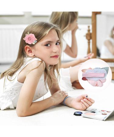 Supgomax Flower Hair Clips - 6 Pack Baby & Girls Hair Accessories | Floral Hair Loop Clips for Perfect Styling - Buy Online on SooperMarket.com