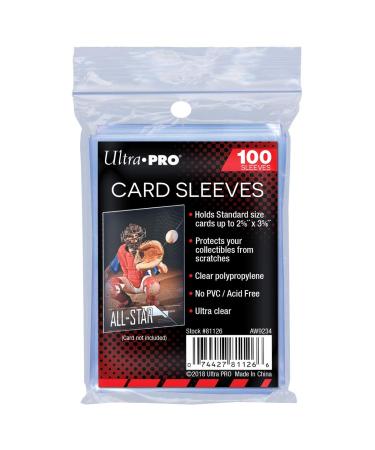 Ultra Pro Soft Card Sleeves 2-5/8" X 3-5/8", Ultra Clear (100Count)