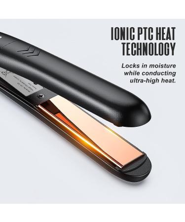 VANESSA PRO Mini Titanium Flat Iron - 0.7 inch | One Pass Sleek Look | Curls Beautifully & Straightens Well - Buy Online on SooperMarket.com
