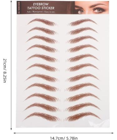 NOLITOY 12 Sheets Eyebrow Stickers Simulation Eyebrows Sticker Eyebrow Tattoos for Eyebrow Grooming - Buy Online on SooperMarket.com