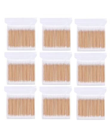 Baqi 1200 pieces bamboo cotton swab double head natural wood gossypium buds biodegradable swabs for make-up clean ear cleaning wound care cosmetics tools