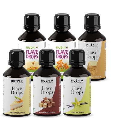 Flave Drops Vanilla 30ml Calorie-Free Aroma Drops & Vegan Flavor Concentrate Sweetener Taste Made in Germany - Buy Online on SooperMarket.com