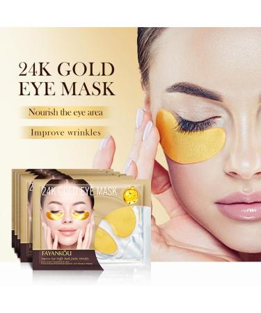 24k Gold Under Eye Mask 24k Gold Eye Masks For Dark Circles Puffy Eyes 24k Gold Under Eye Gel Pads Under Eye Patches Improve Under Eye Bags Fine Lines And Wrinkles Eye Masks Skincare(10 Pairs) - Buy Online on SooperMarket.com