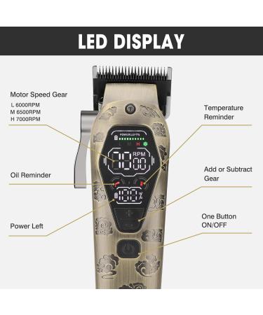 Karrte Professional Hair Clippers for Men - Cordless Beard Trimmer Set with T-Blade Rechargeable Grooming Kit & LED Display - Ideal Barber Starter Kit - Buy Online on SooperMarket.com